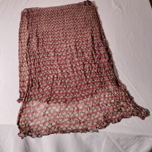 Anokhi Reds Multicolor Scarf Stole Viscose Approx 29" x 72"